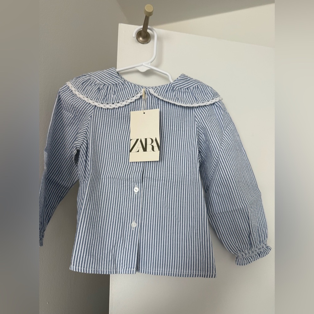 New with tag - ZARA Baby stripe shirt with collar